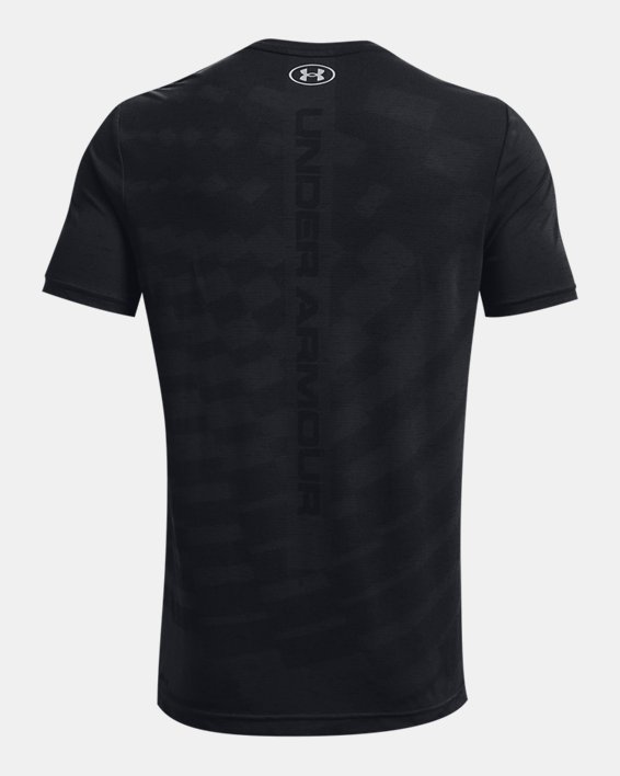 Men's UA Seamless Radial Short Sleeve, Black, pdpMainDesktop image number 6